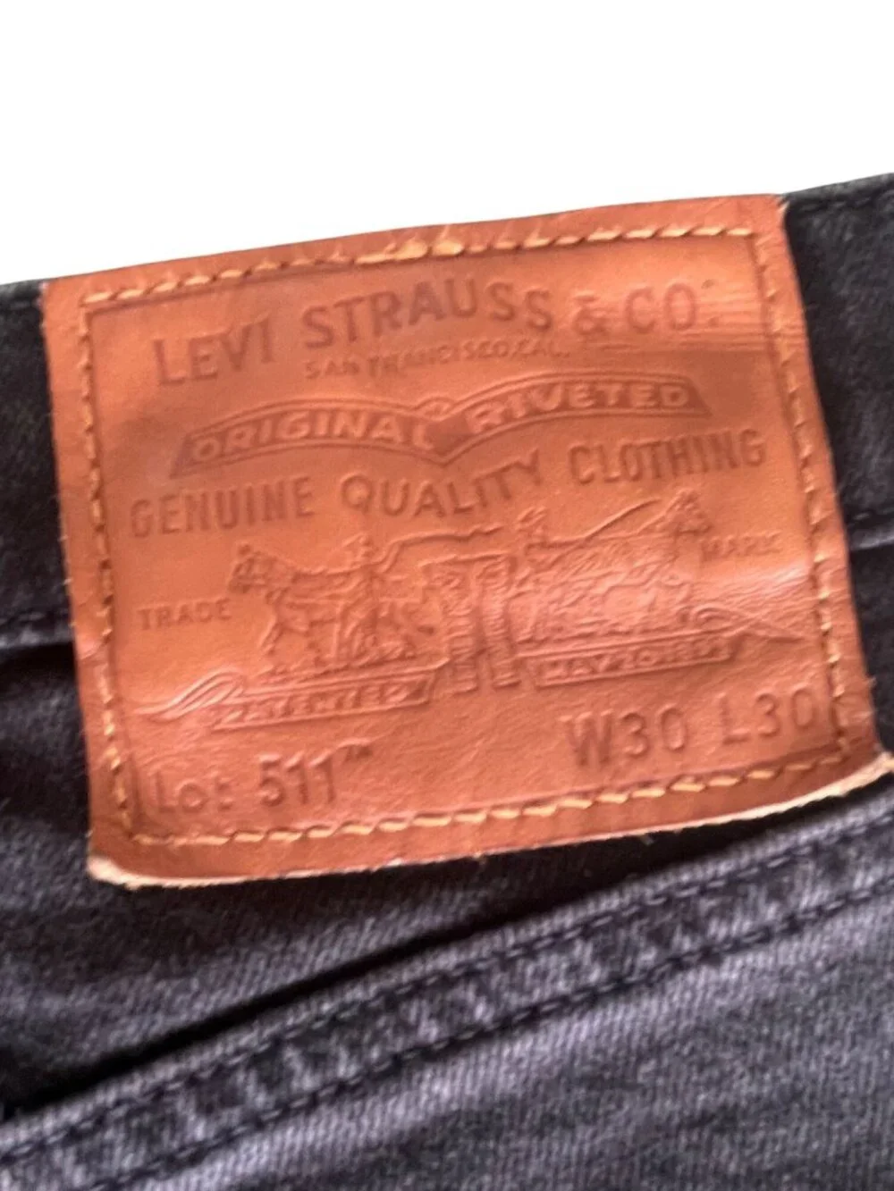 Levis Premium Lot 511 Slim Fit Jeans Black W30 L30 Mens Denim Pants Without Prin